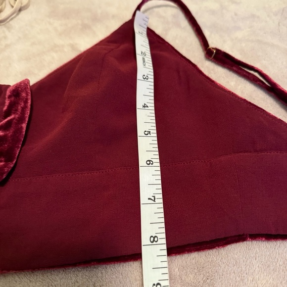 House Of Harlow 1960 by Revolve Wine Velvet Bralette Women's Size XS - Picture 8 of 11